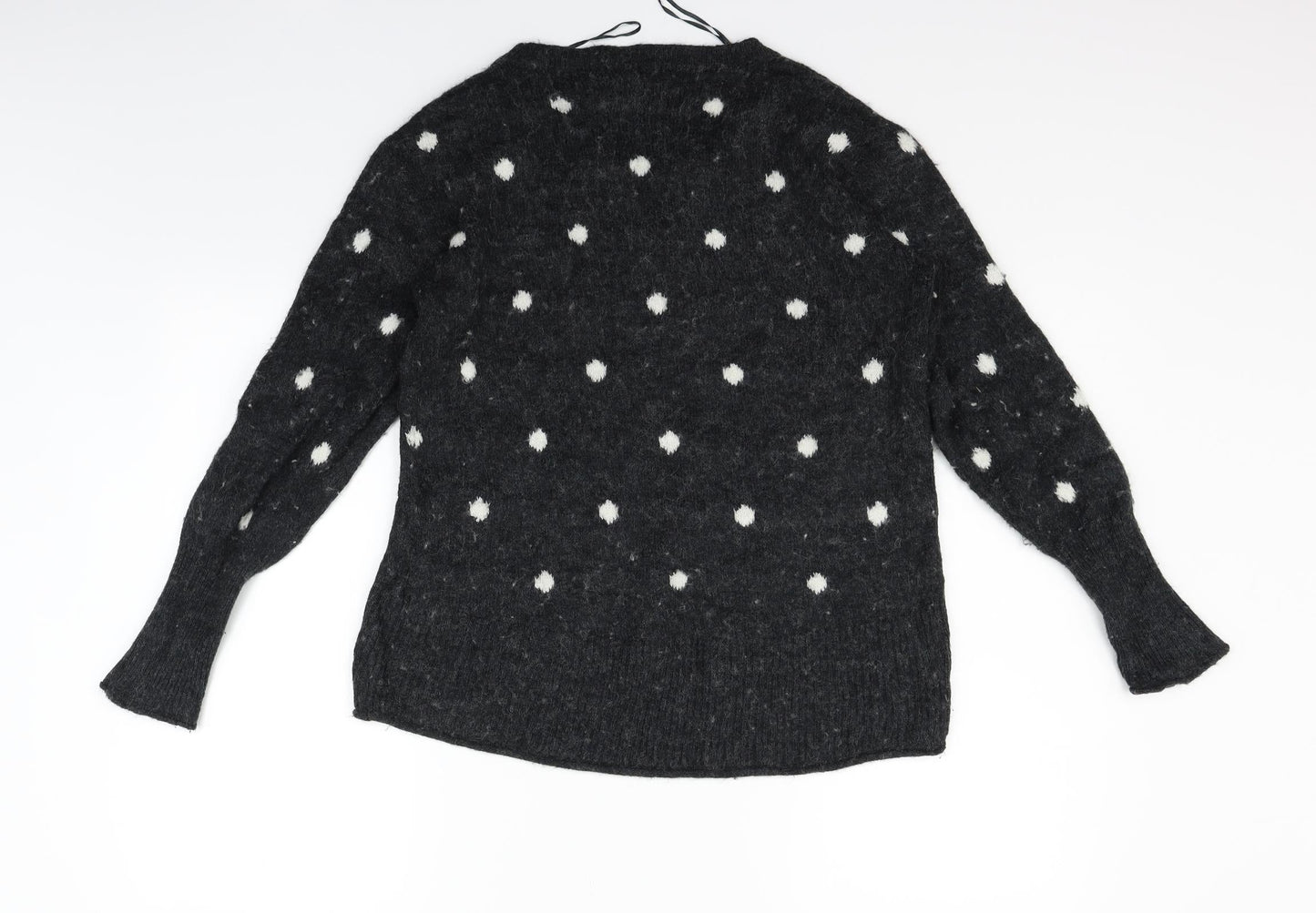 H&M Womens Black Polka Dot  Pullover Jumper Size M