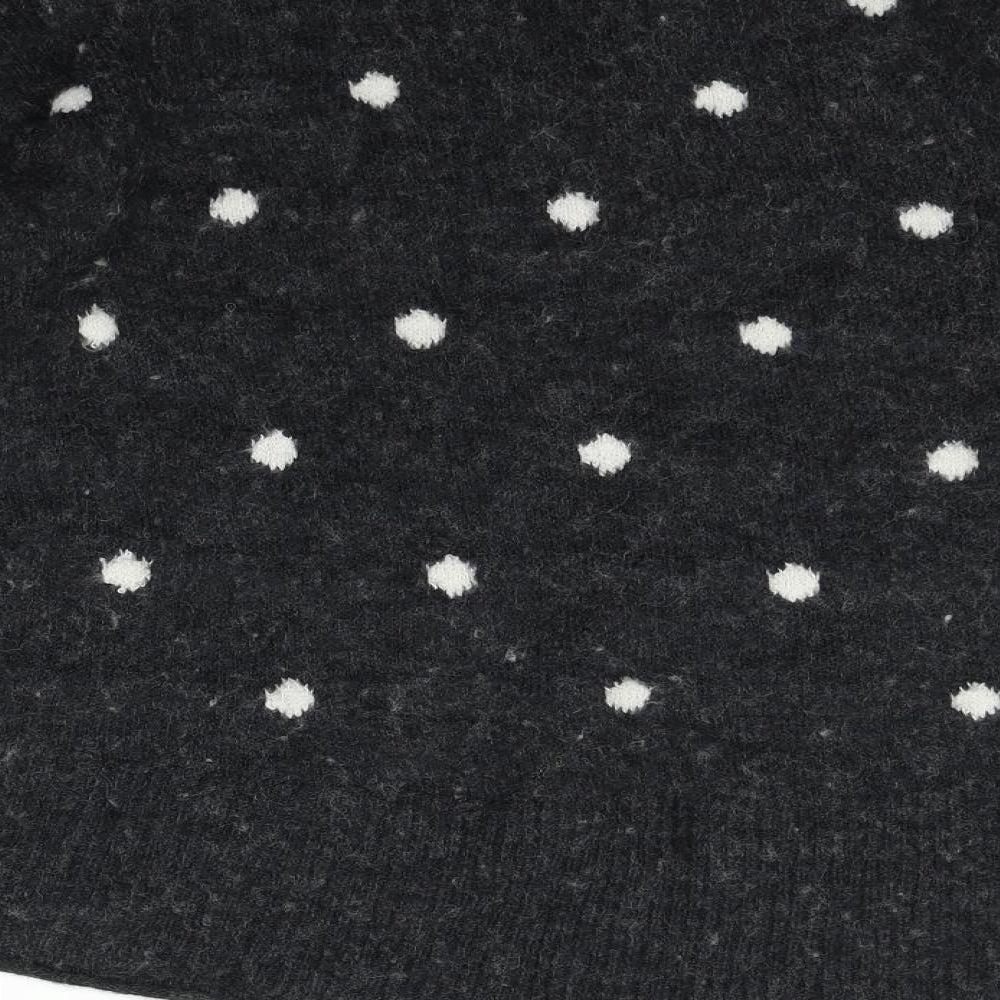 H&M Womens Black Polka Dot  Pullover Jumper Size M