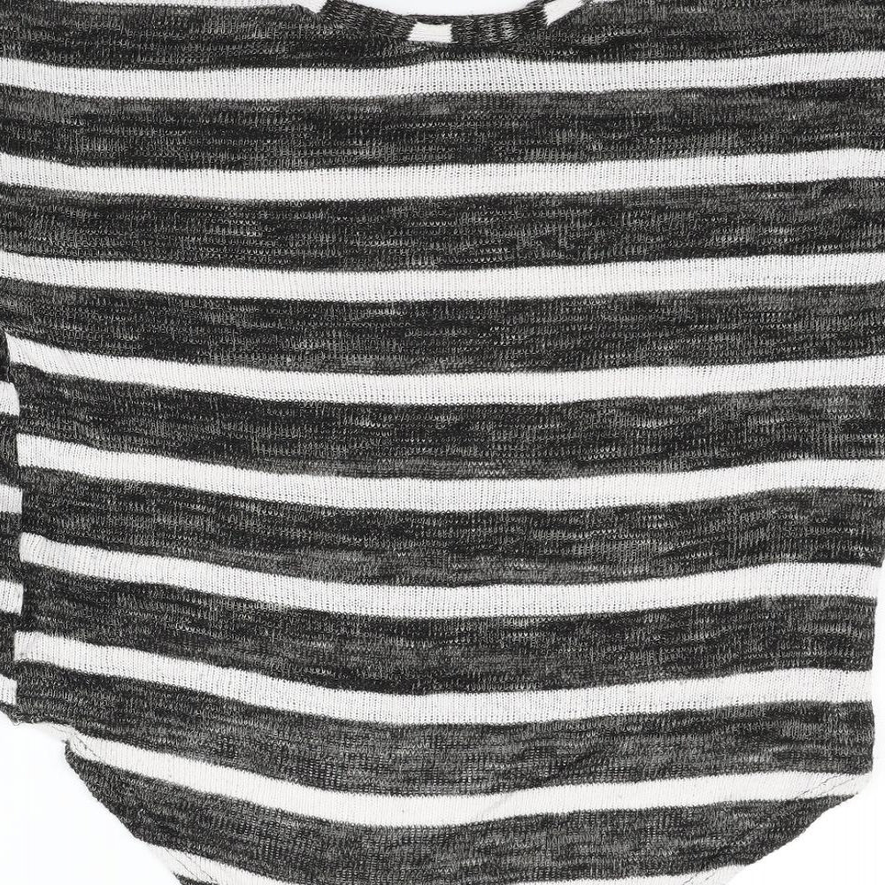 Miss Selfridge Womens Green Striped  Pullover Jumper Size 10