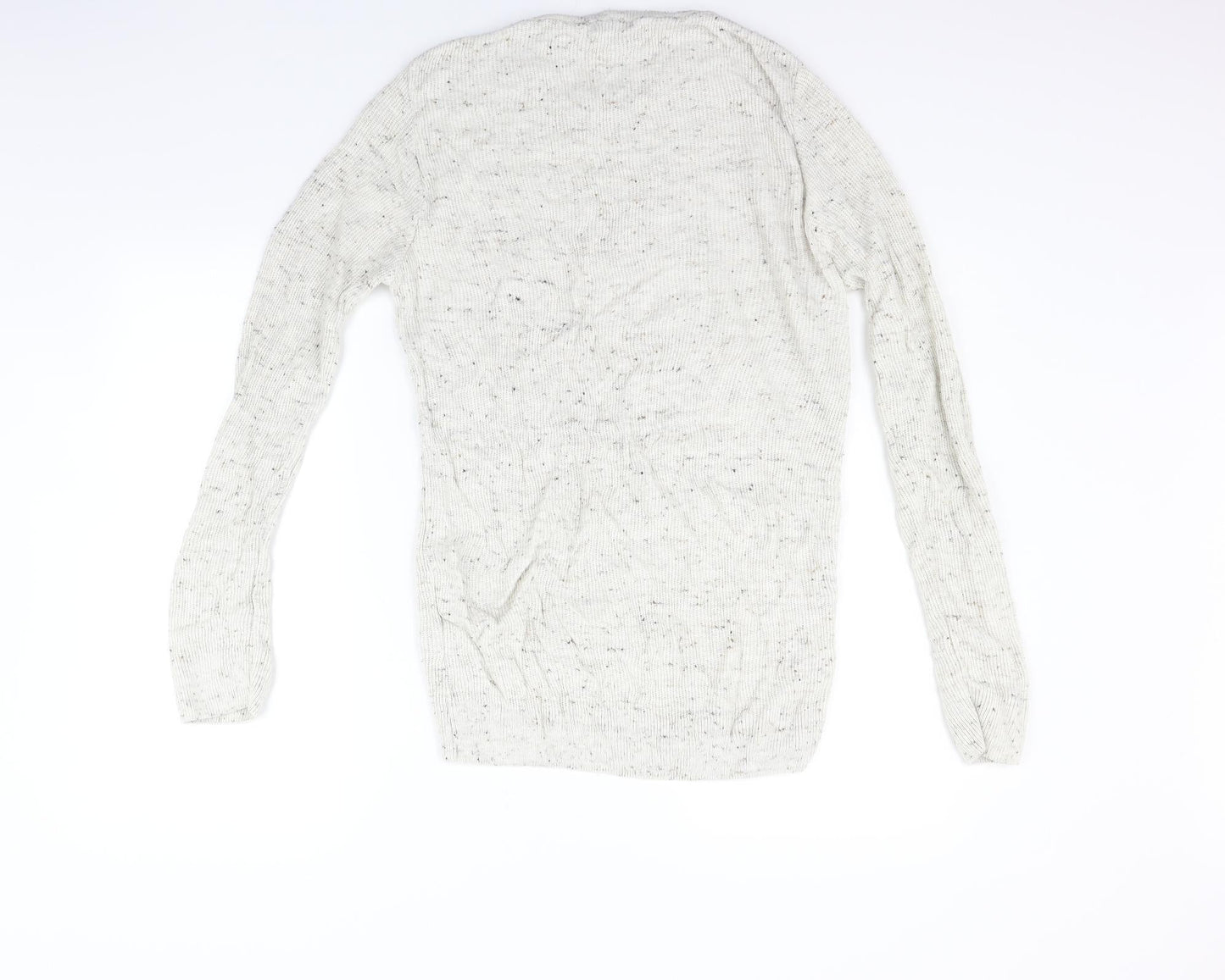 Boohoo Mens Beige Houndstooth  Pullover Jumper Size L