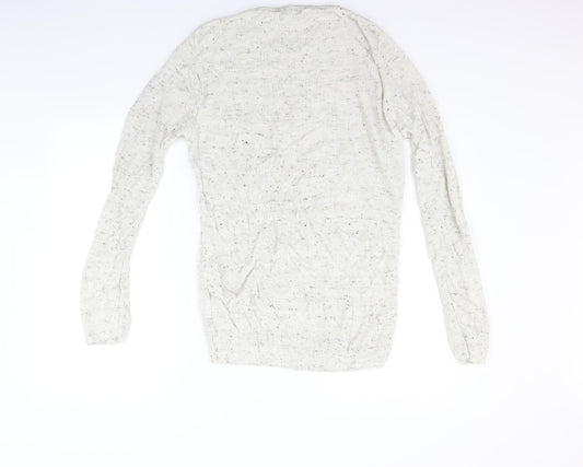 Boohoo Mens Beige Houndstooth  Pullover Jumper Size L