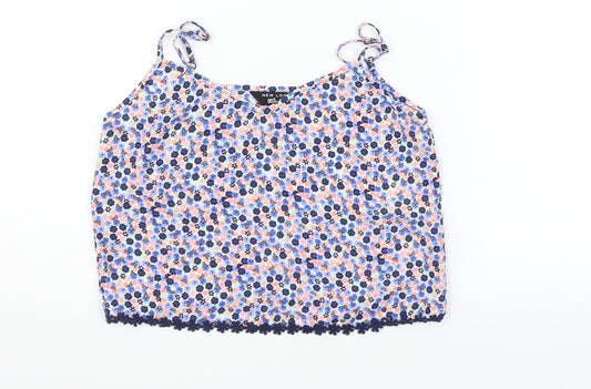 New Look Girls Blue Floral   Tank Size 10 Years