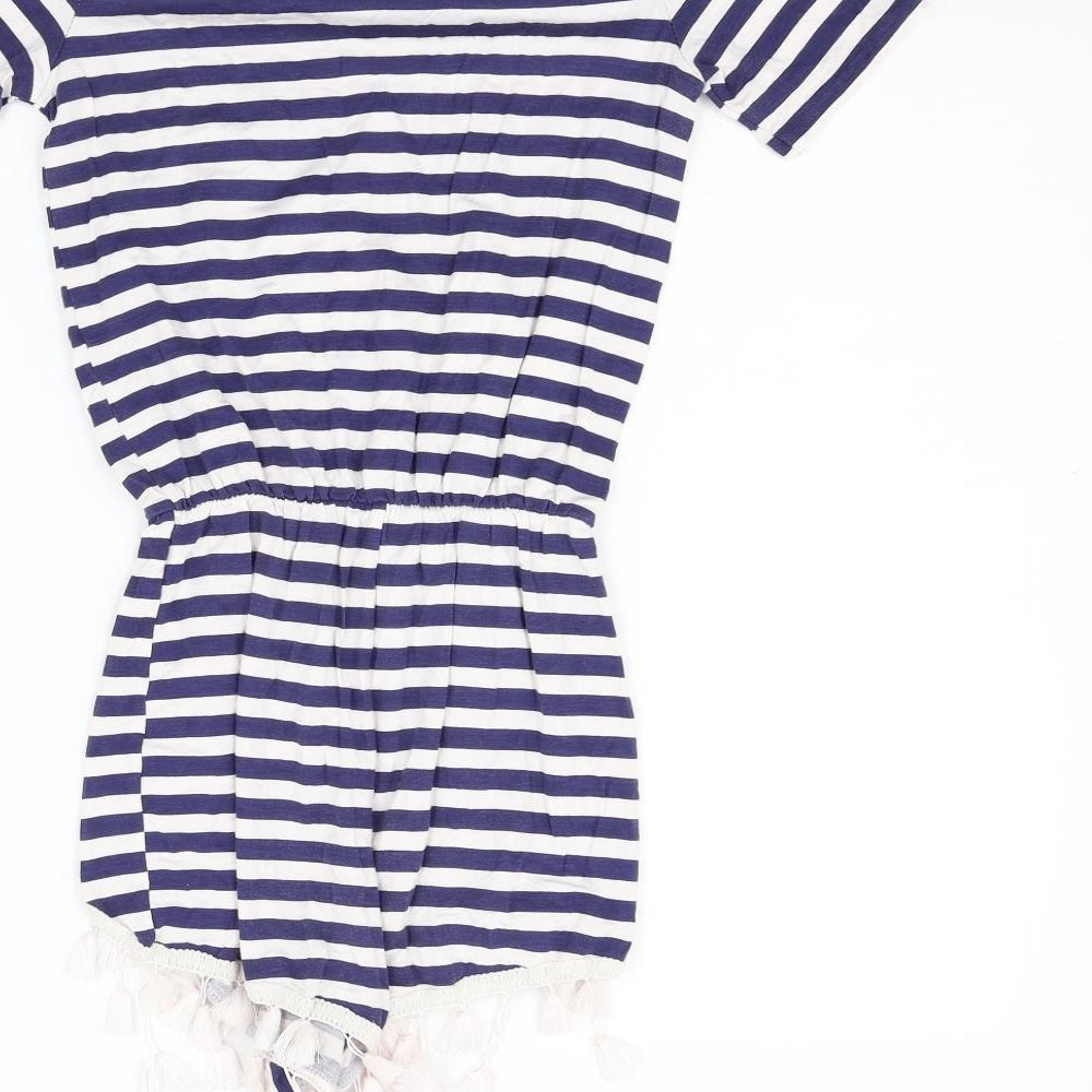prety litle thing Womens Blue Striped  Jumpsuit One-Piece Size 4 L11 in