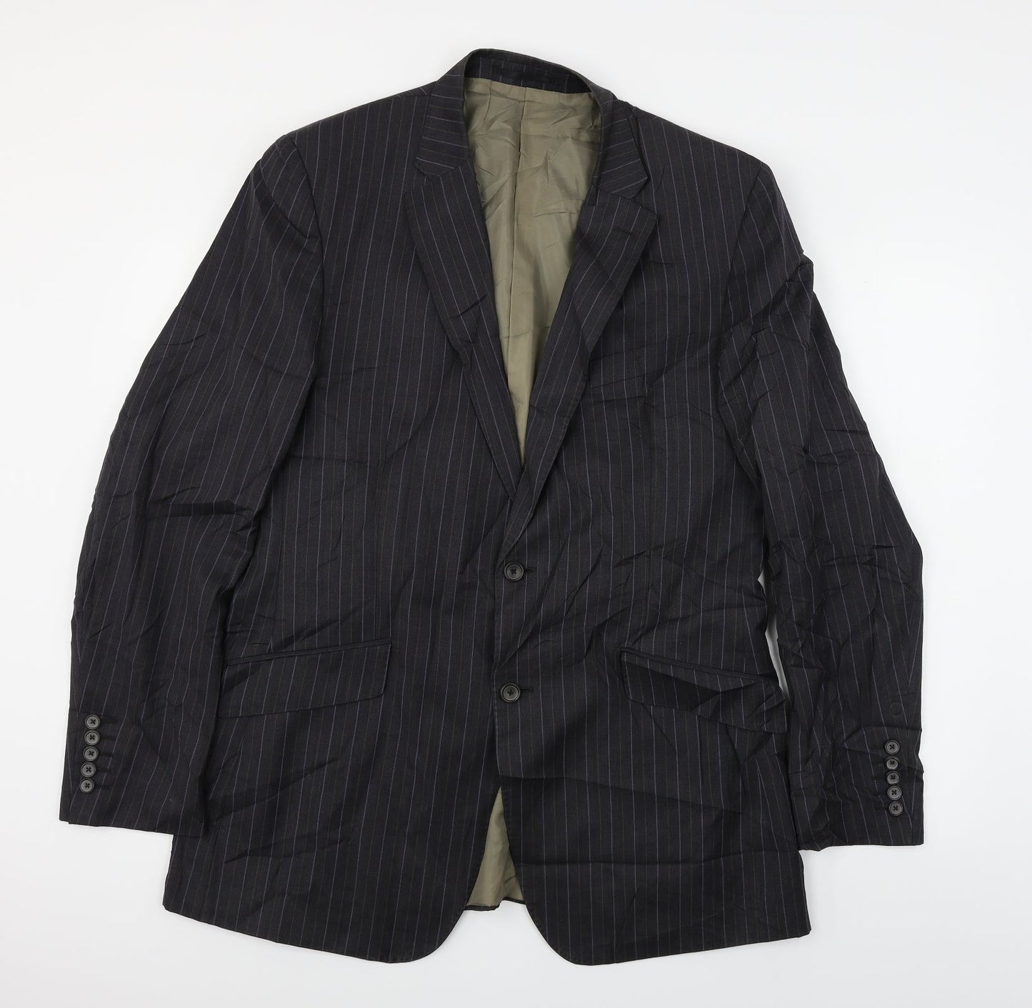 tom england Mens Black Striped  Jacket Blazer Size 42