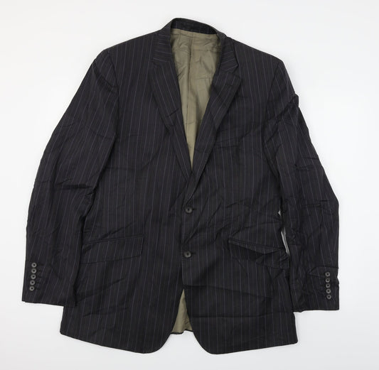 tom england Mens Black Striped  Jacket Blazer Size 42