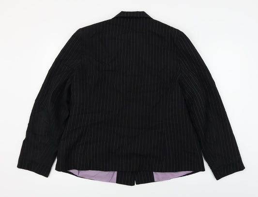 Preworn  Womens Black   Jacket Blazer Size 18