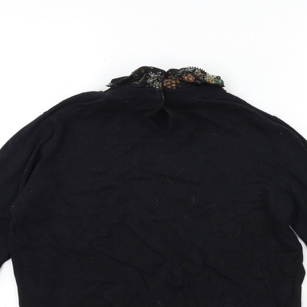 NEXT Womens Black  Knit Pullover Jumper Size 10