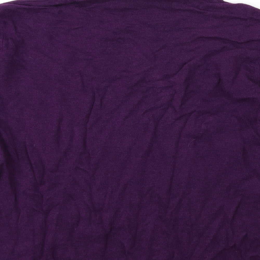 Sara Woman Womens Purple  Knit Pullover Jumper Size 14