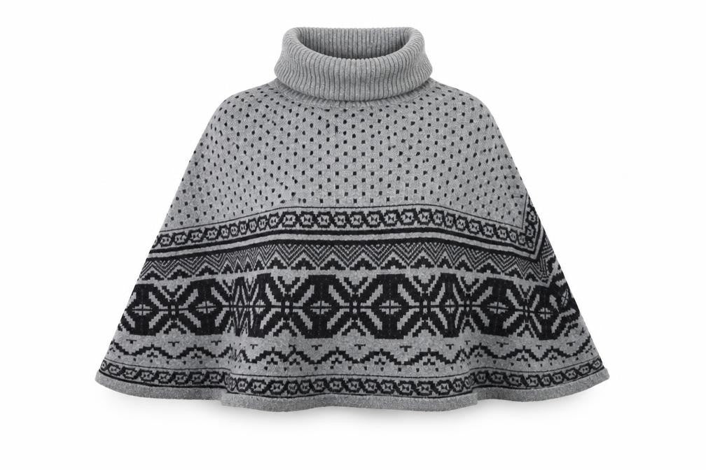 Preworn Womens Grey Geometric   Shawl/Wrap