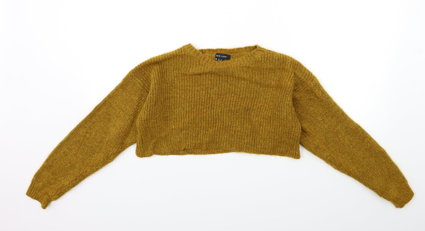 New Look Womens Brown  Knit Pullover Jumper Size M