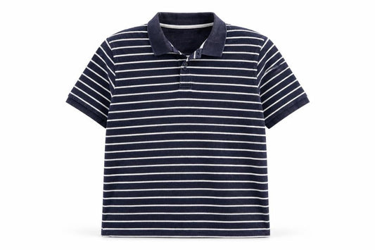 Easy Mens Blue Striped Knit  Polo Size 2XL