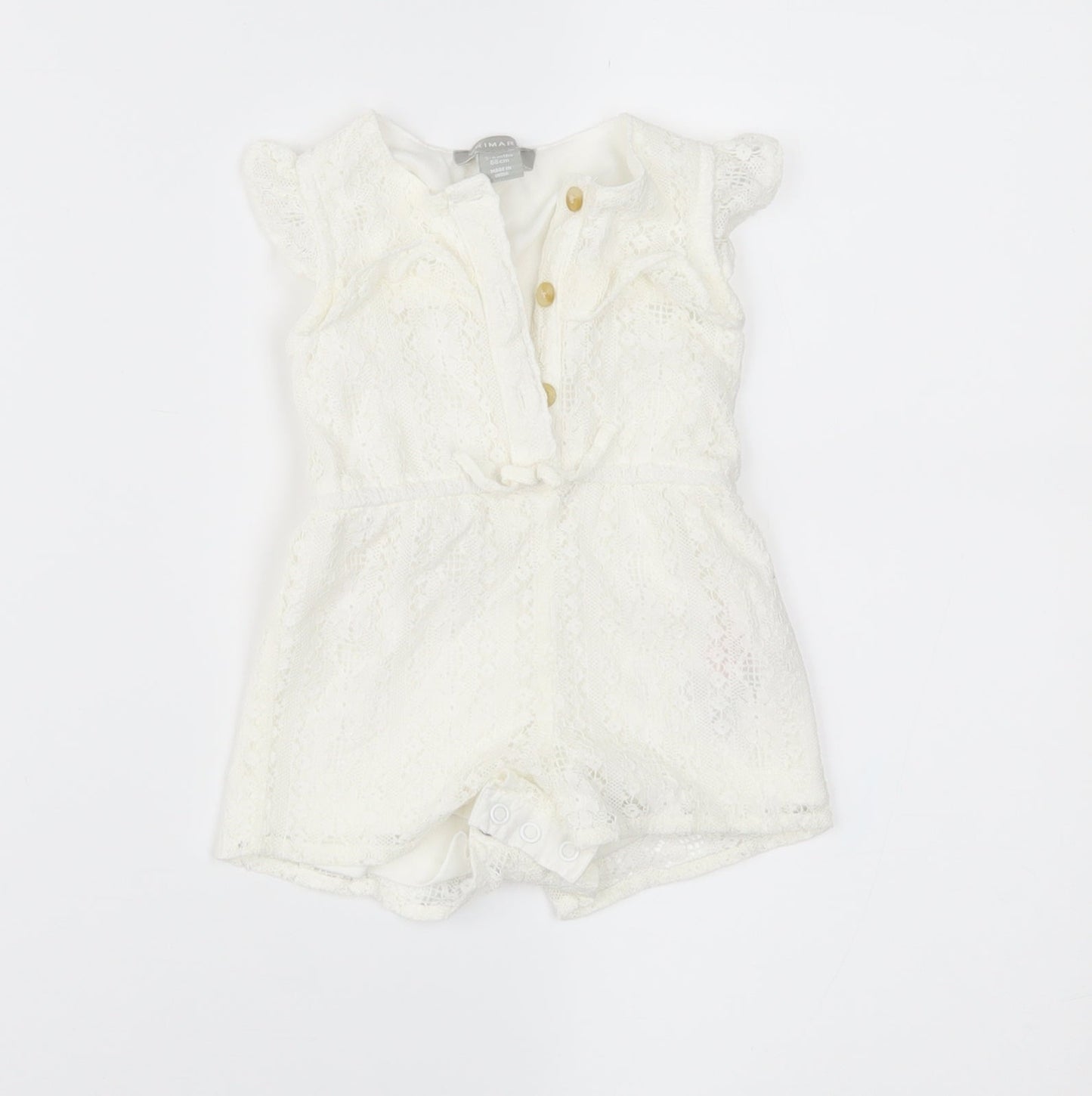 Primark Girls White  Lace Shorts One-Piece Size 3-6 Months