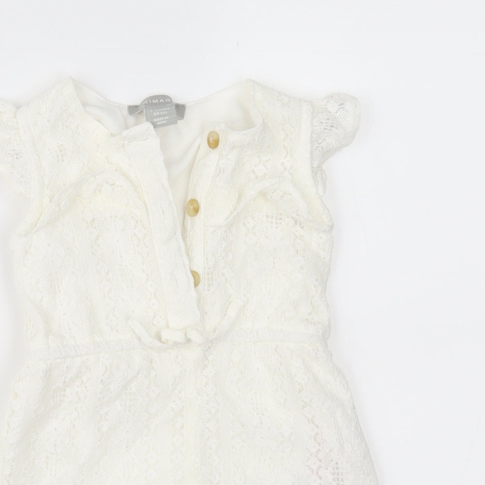 Primark Girls White  Lace Shorts One-Piece Size 3-6 Months
