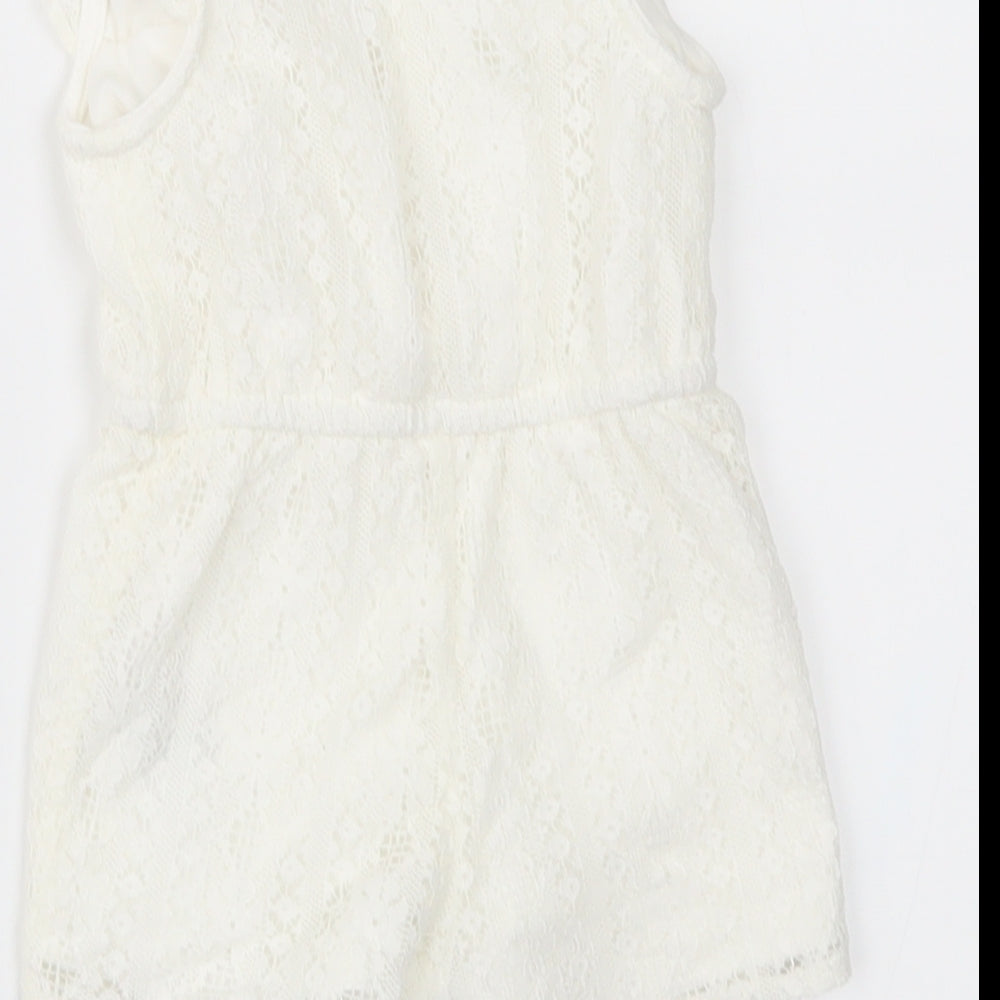 Primark Girls White  Lace Shorts One-Piece Size 3-6 Months