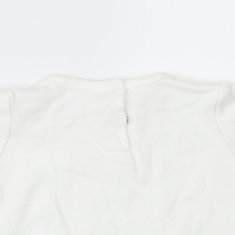 Jandelion Baby White   Basic T-Shirt Size 0-3 Months