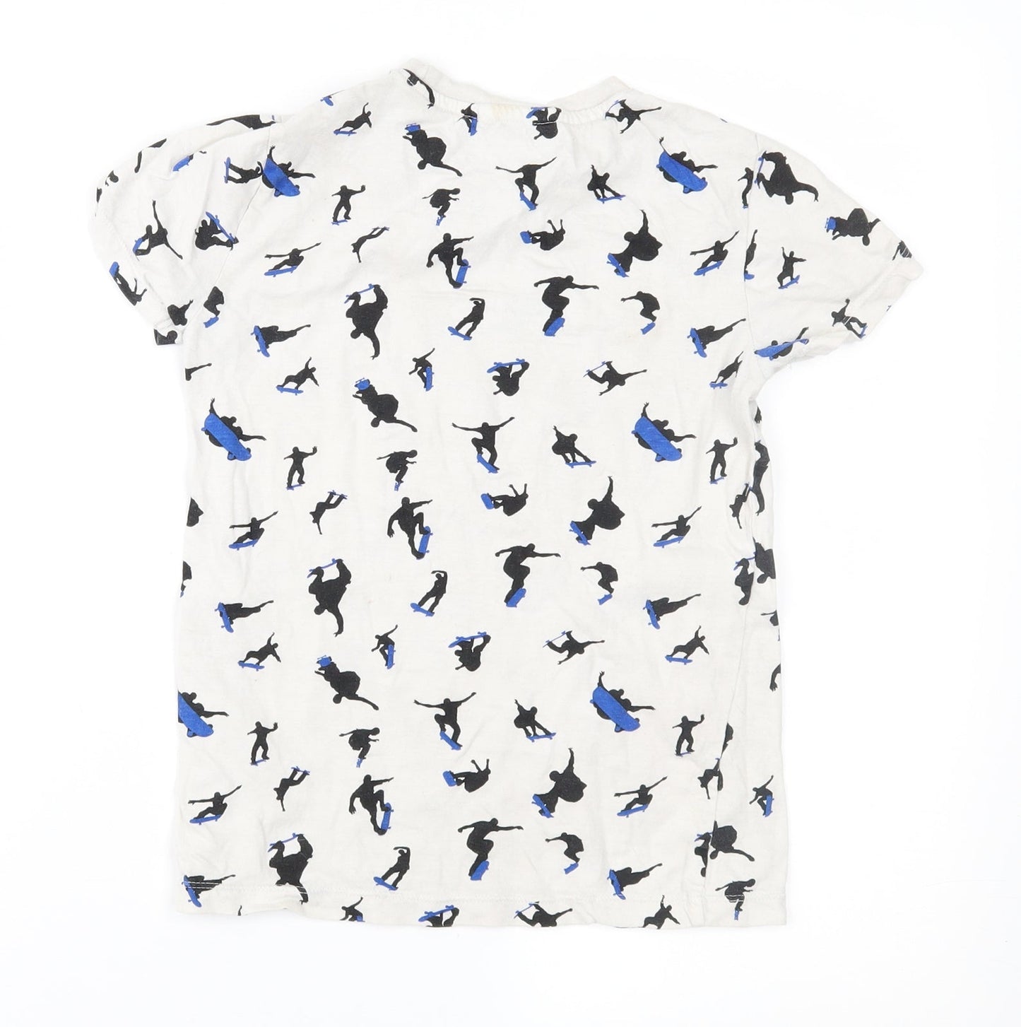 Pep&Co Boys Grey Geometric  Basic T-Shirt Size 10-11 Years