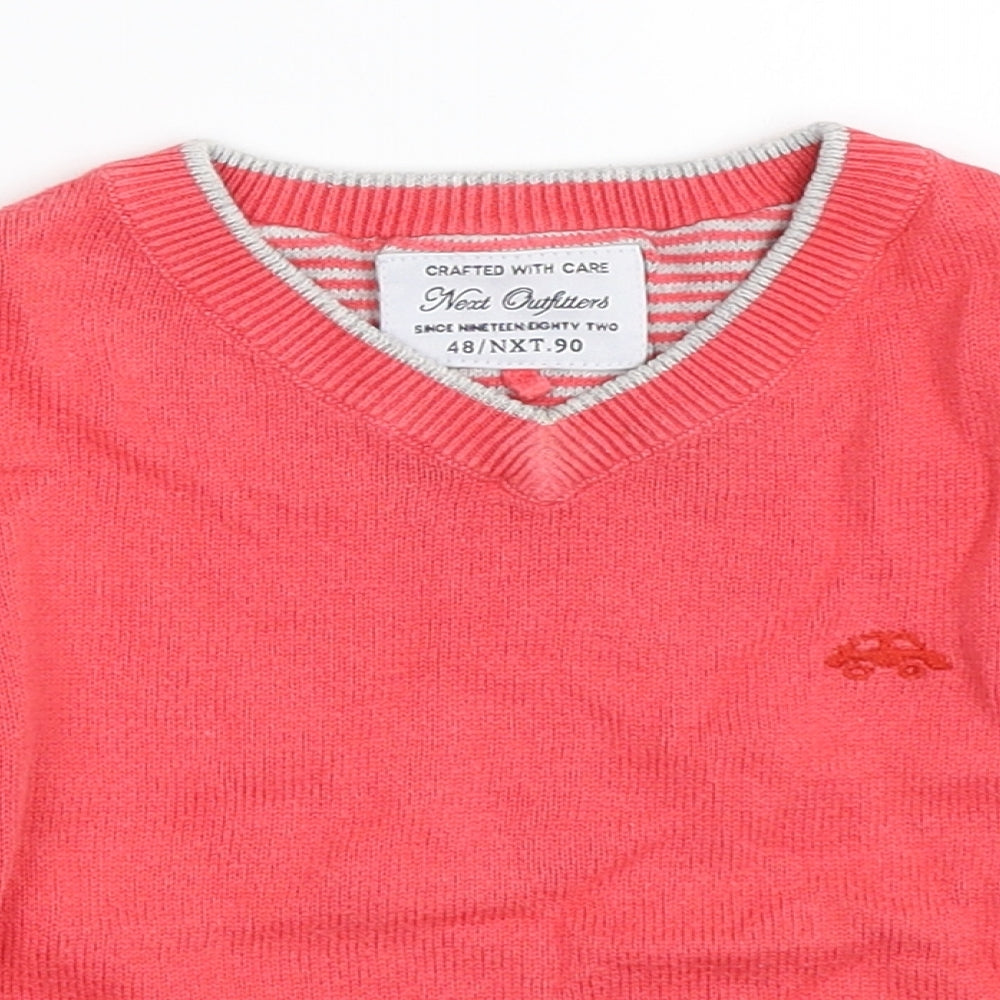 NEXT Boys Pink   Pullover Jumper Size 6-9 Months