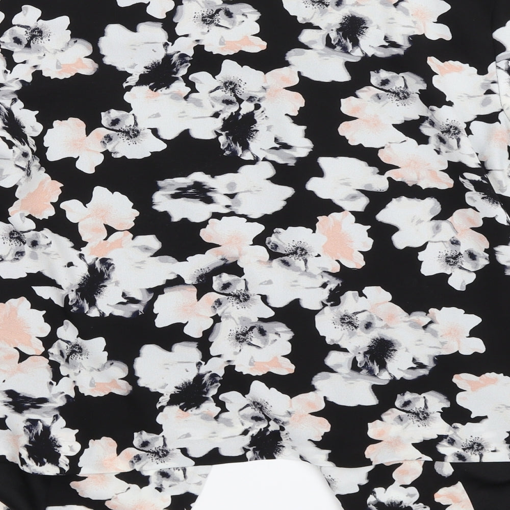 M&Co Womens Black Floral  Jacket  Size 10
