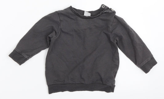 H&M Boys Grey   Pullover Jumper Size 9-12 Months