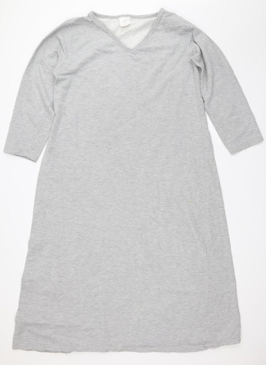 Preworn Womens Grey Solid  Top Dress Size 14