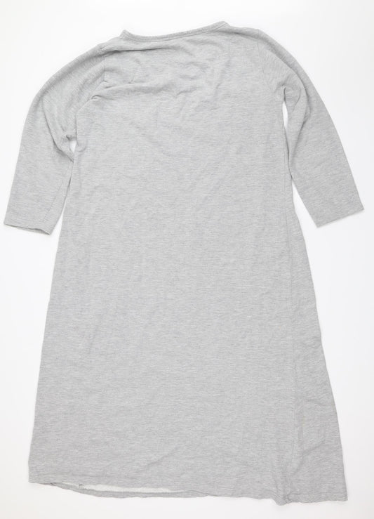 Preworn Womens Grey Solid  Top Dress Size 14