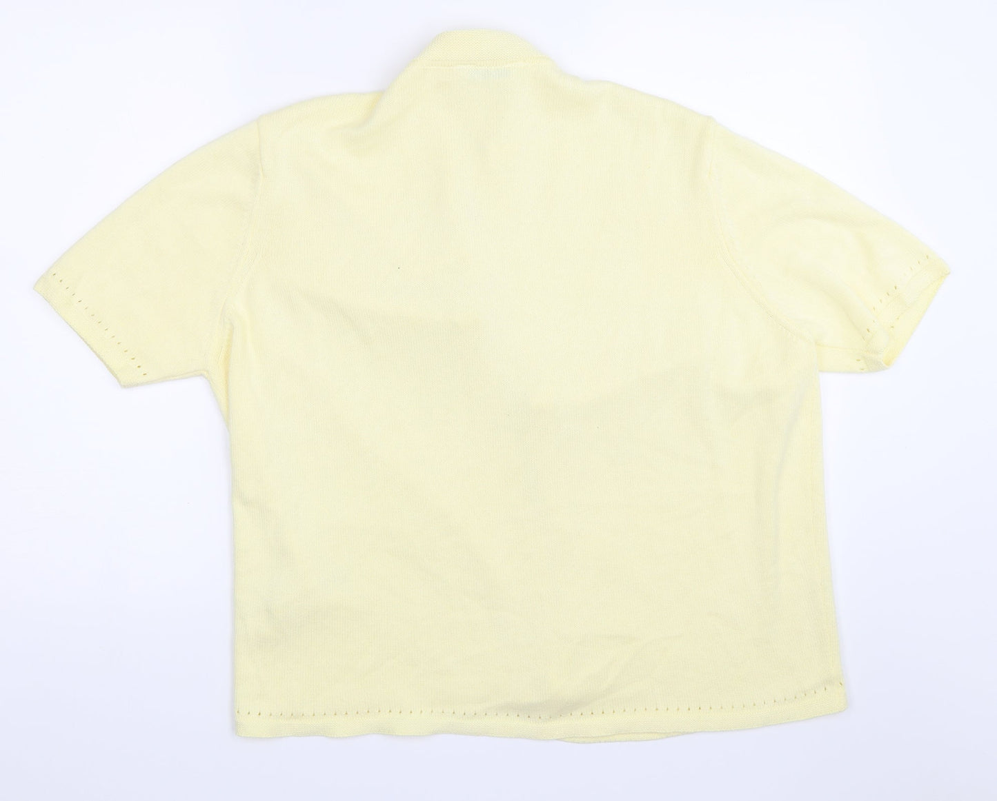 Marks and Spencer Womens Yellow   Cardigan Jumper Size 20