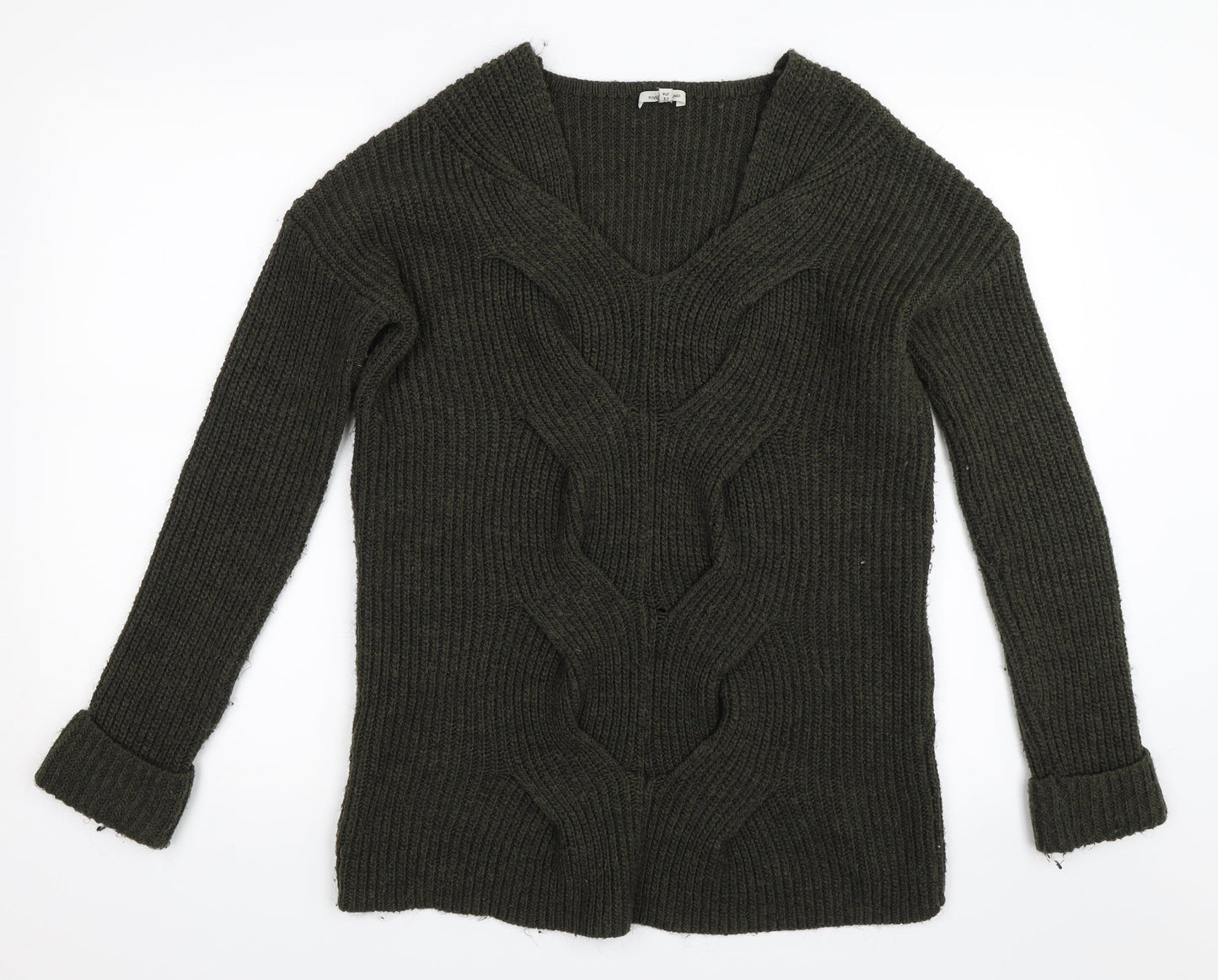 River Island Womens Green   Pullover Jumper Size 6