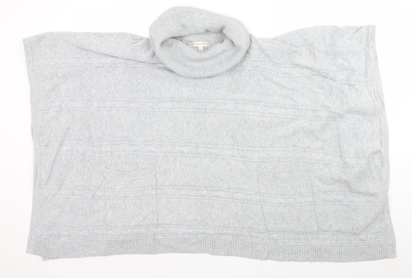 Monsoon Womens Grey  Knit Pullover Jumper Size S