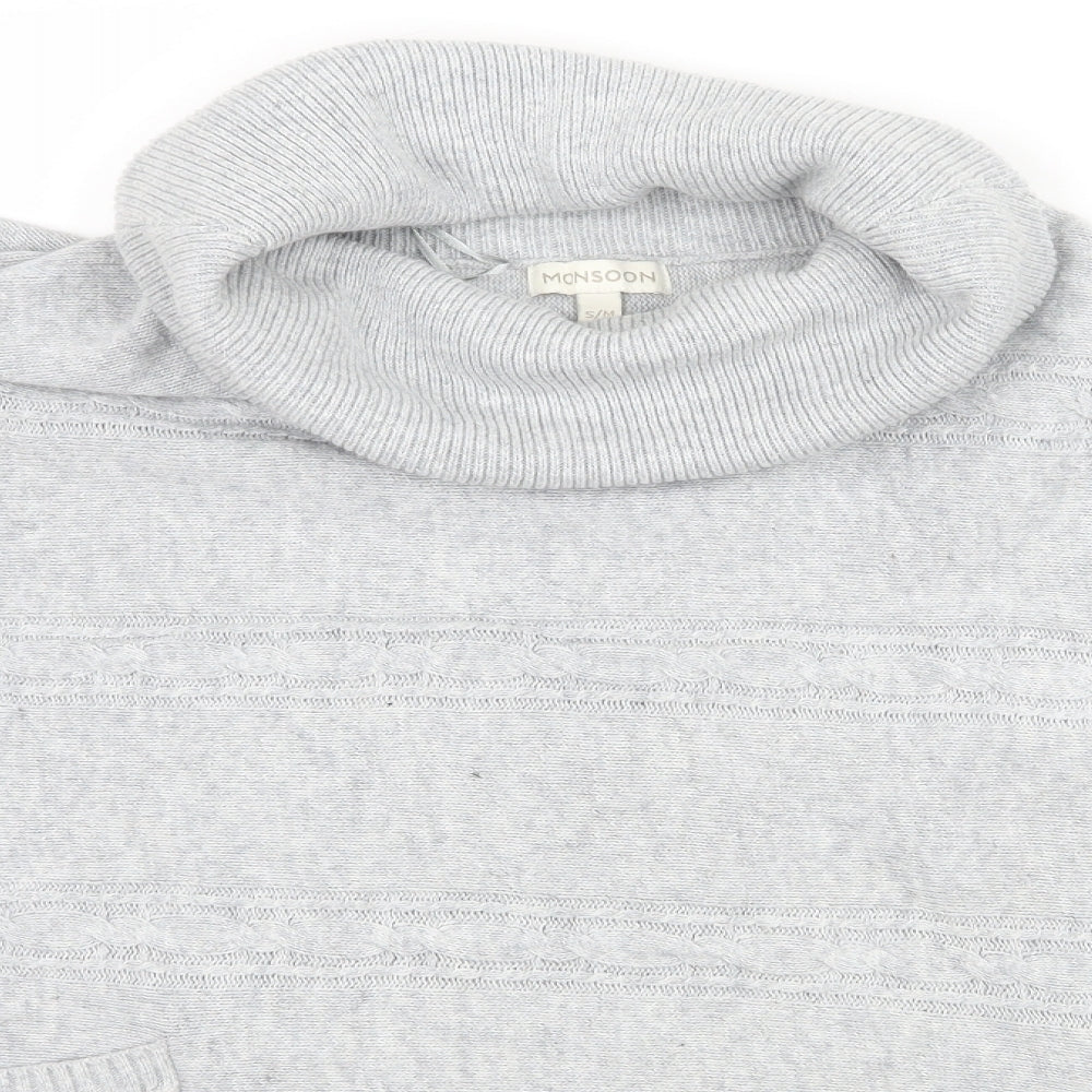 Monsoon Womens Grey  Knit Pullover Jumper Size S