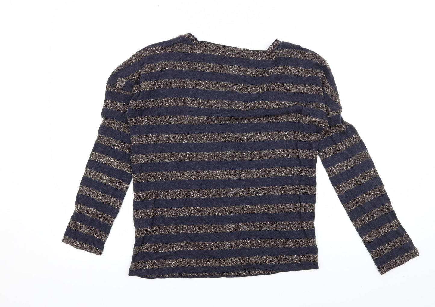 La Redoute Womens Blue Striped Knit Pullover Jumper Size 6