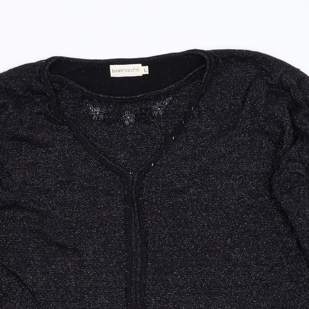 Bonmarché Womens Black   Pullover Jumper Size L