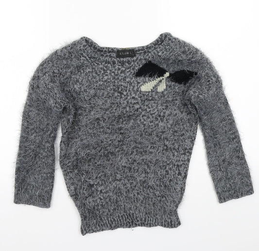 Club L Womens Grey   Pullover Jumper Size S