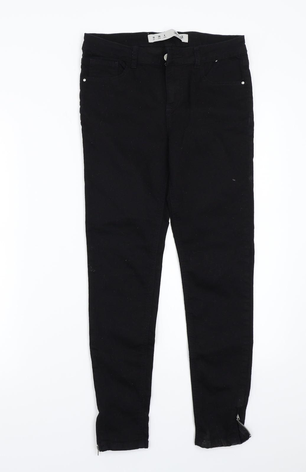 Denim & Co. Womens Black   Skinny Jeans Size 10 L27 in
