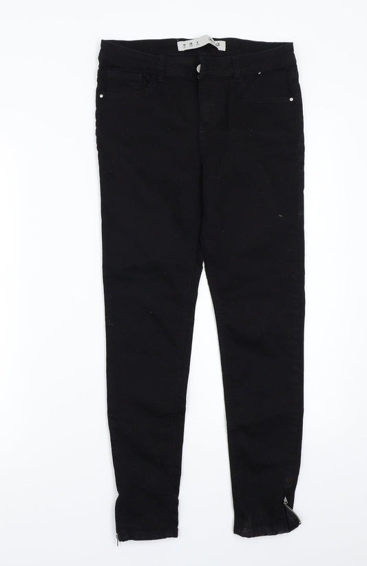 Denim & Co. Womens Black   Skinny Jeans Size 10 L27 in