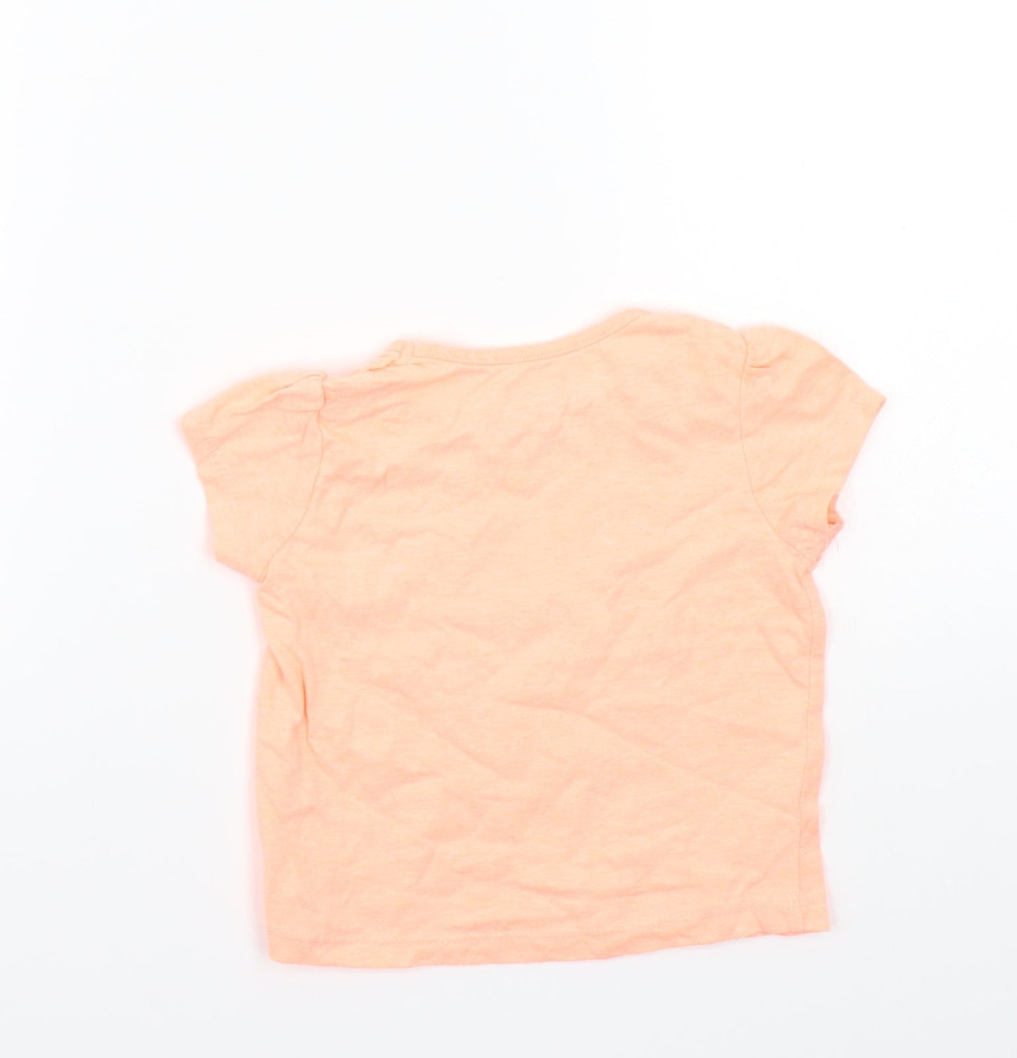 Young Dimension Girls Orange   Basic T-Shirt Size 9-12 Months