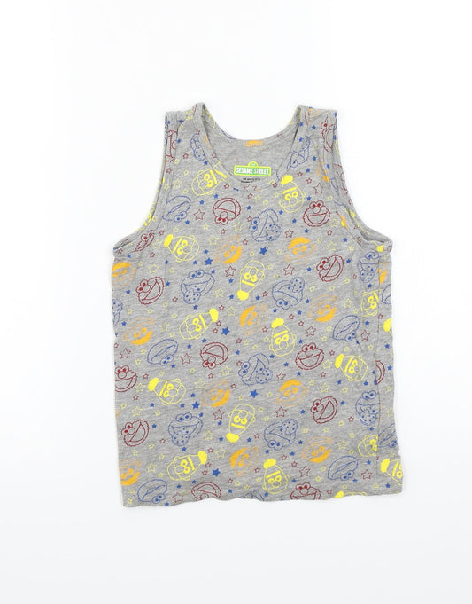 Sesame Street Boys Grey   Basic Tank Size 5 Years