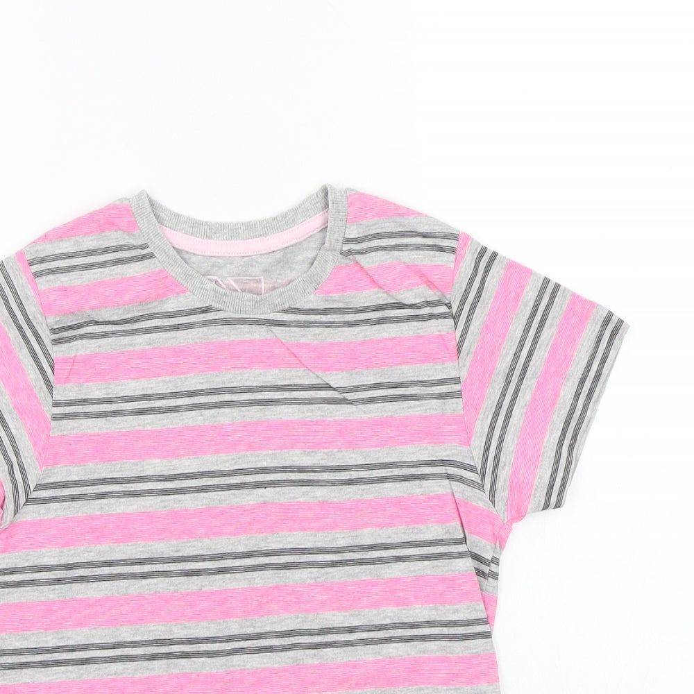 Urban Debt Boys Grey Striped  Basic T-Shirt Size 9 Years