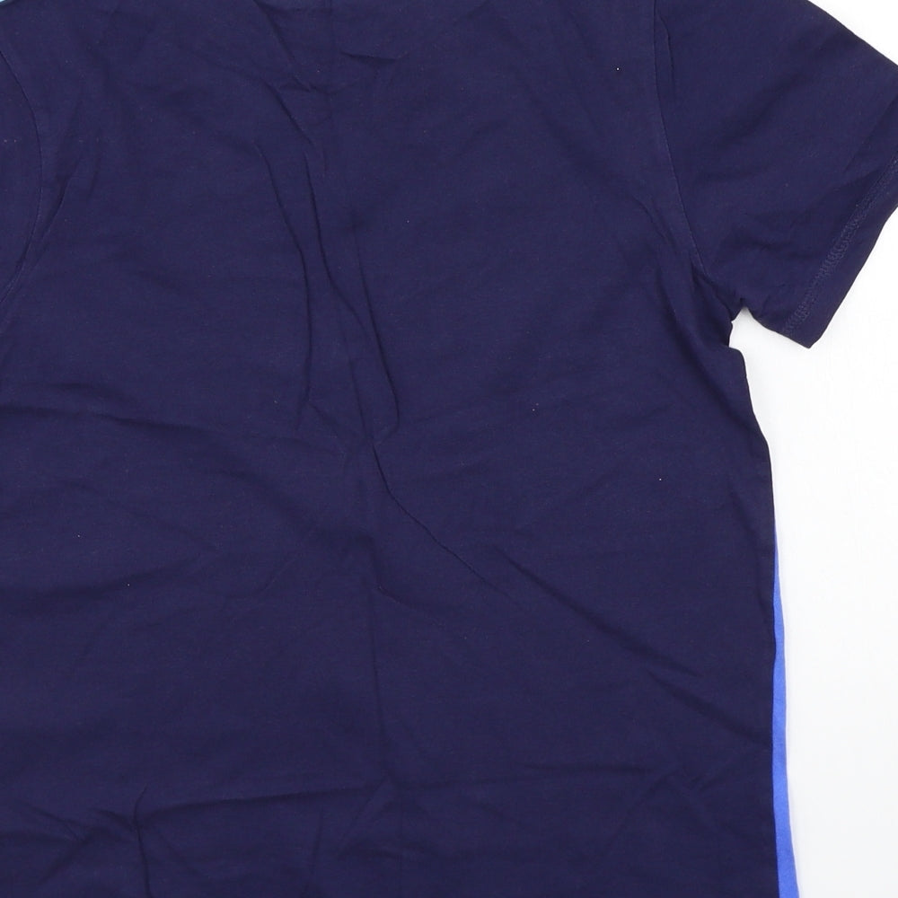 George Boys Blue Striped  Basic T-Shirt Size 12 Years