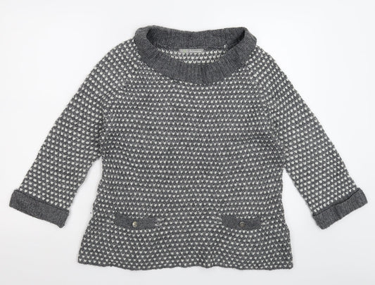 Marks and Spencer Womens Grey  Knit Pullover Jumper Size 10