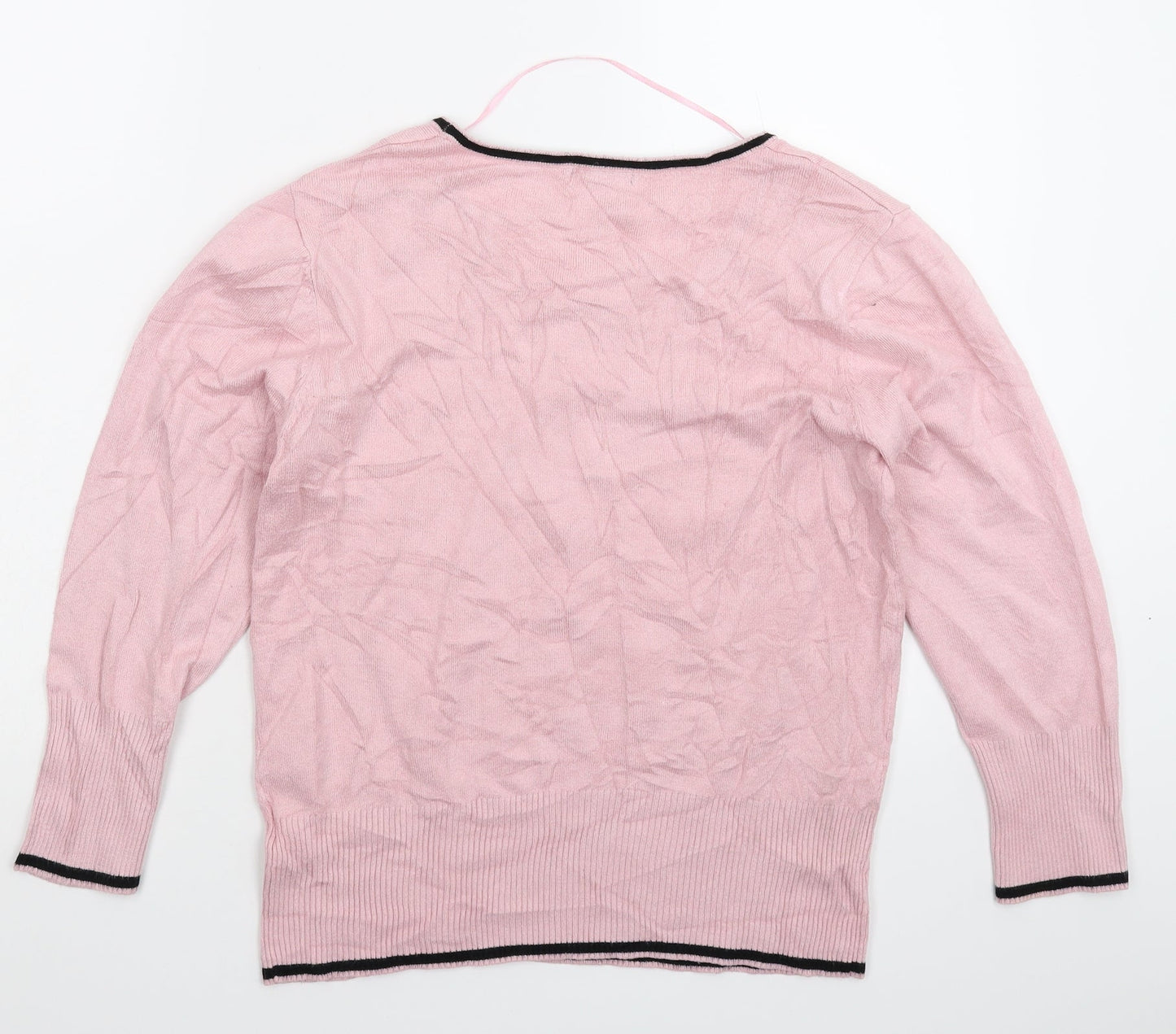 Roman Womens Pink  Knit Pullover Jumper Size 10