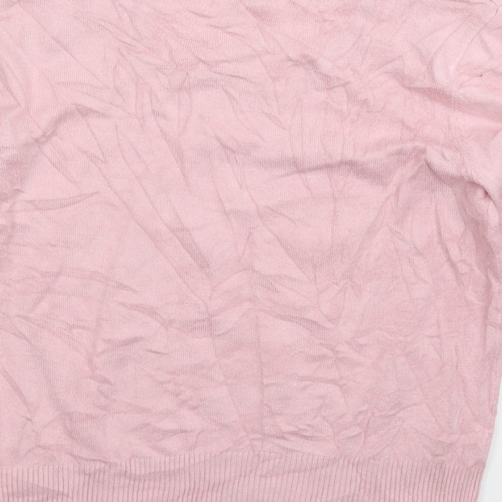 Roman Womens Pink  Knit Pullover Jumper Size 10