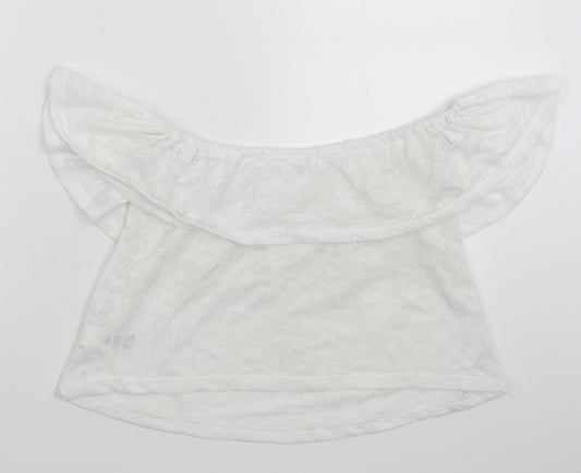 Miss Selfridge Womens White   Cropped Tank Size 8