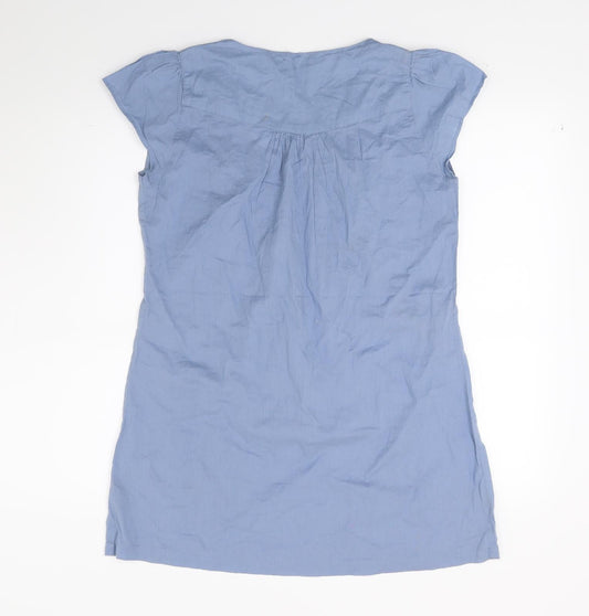 M&Co Womens Blue  Rayon A-Line  Size 10