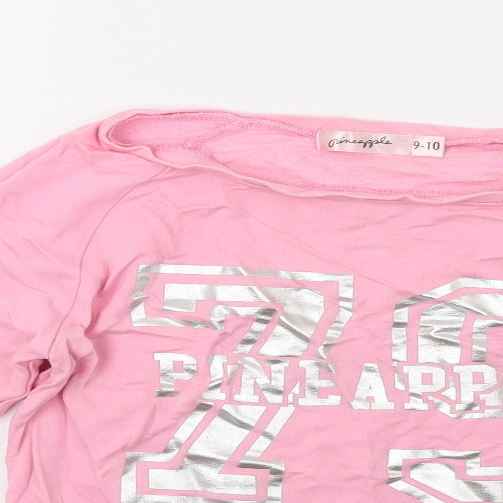 Pineapple Girls Pink   Pullover Sweatshirt Size 9-10 Years  - 79 Pineapple