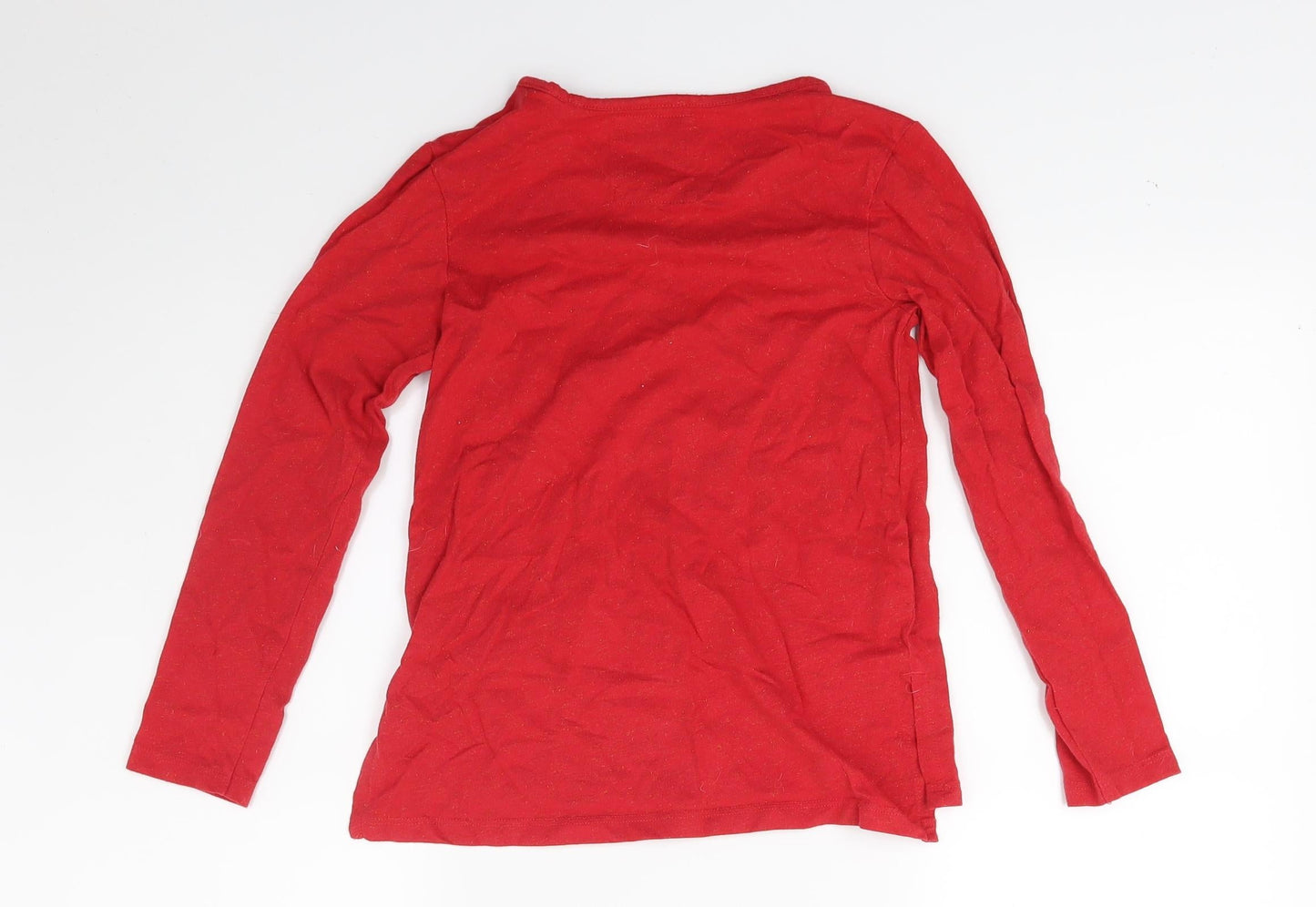 TU Girls Red   Basic T-Shirt Size 9 Years