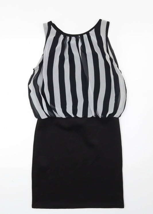 Cameo rose Womens Black Striped  Mini  Size 10