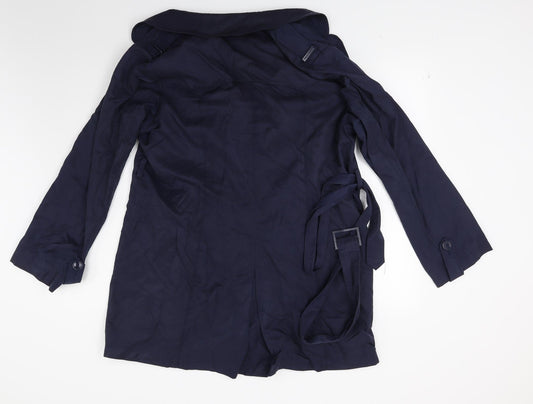 Punt Roma Womens Blue   Overcoat Coat Size 14