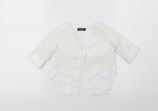 VivaKi Boys White   Jacket  Size 3-6 Months