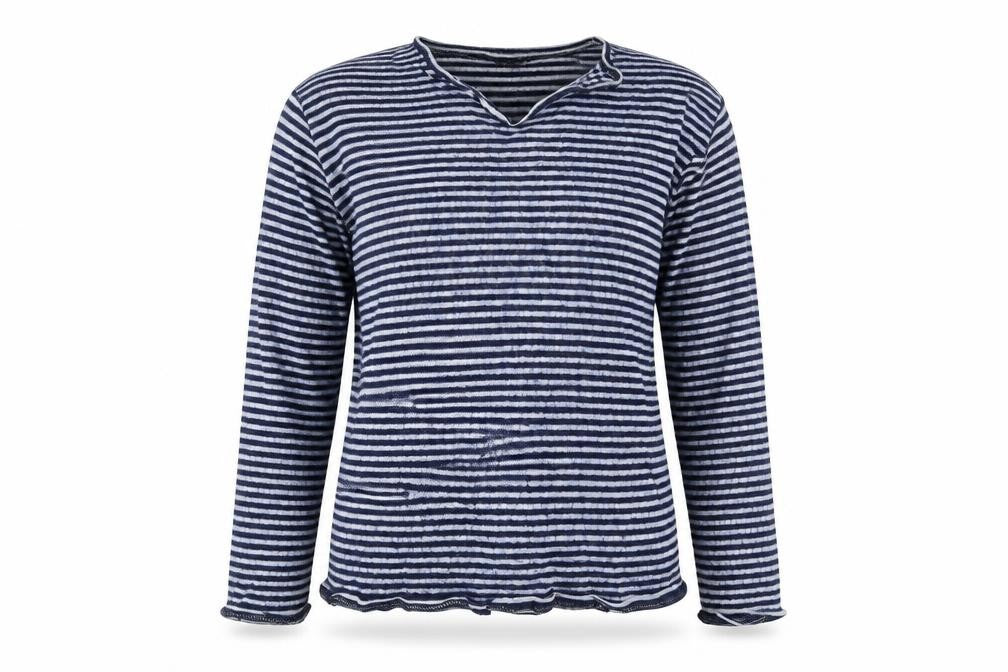 Submariner Womens Blue Striped  Pullover Jumper Size L