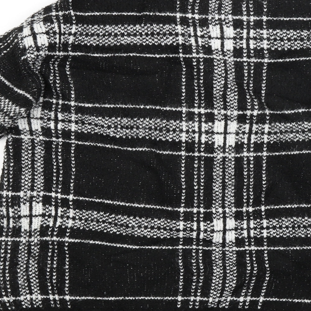 M&S Womens Black Check  Pullover Jumper Size S